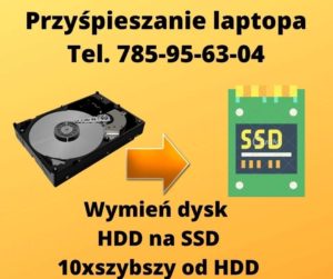 przyśpieszenielaptopa wymiana hdd na ssd